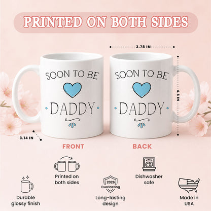 Personalized Mommy Daddy Mug Set – Matching Couple Coffee Mugs for New Parents