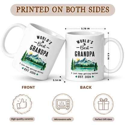 World’s Best Grandma Grandpa Mug Set – Personalized Coffee Cups