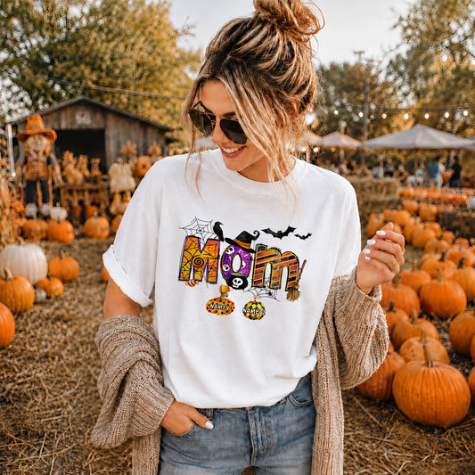 Personalized Grandma Halloween Shirt & Sweater, Custom Ghost Family T-Shirt, Halloween Grandma Gift, Spooky Family Shirt