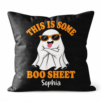 Personalized Halloween Ghost Pillow, This Is Some Boo Sheet Ghost Cushion, Cute Halloween Home Decor, Halloween Gif