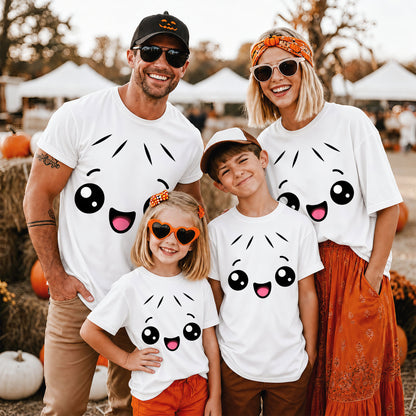 Personalized Squishy Dumpling Halloween Costume Shirt, Kawaii Spooky Dumpling Graphic Tee Gift For Family & Kids