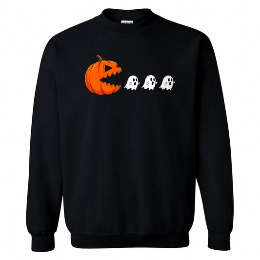 Pumpkin Ghost Graphic Halloween Sweatshirt, Spooky Season Jack O Lantern Shirt, Funny Halloween Gift