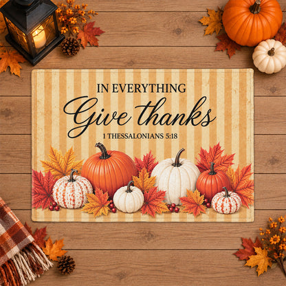 Christian Fall Thanksgiving Doormat, Religious Autumn Home Decor, Faith Inspired Welcome Mat