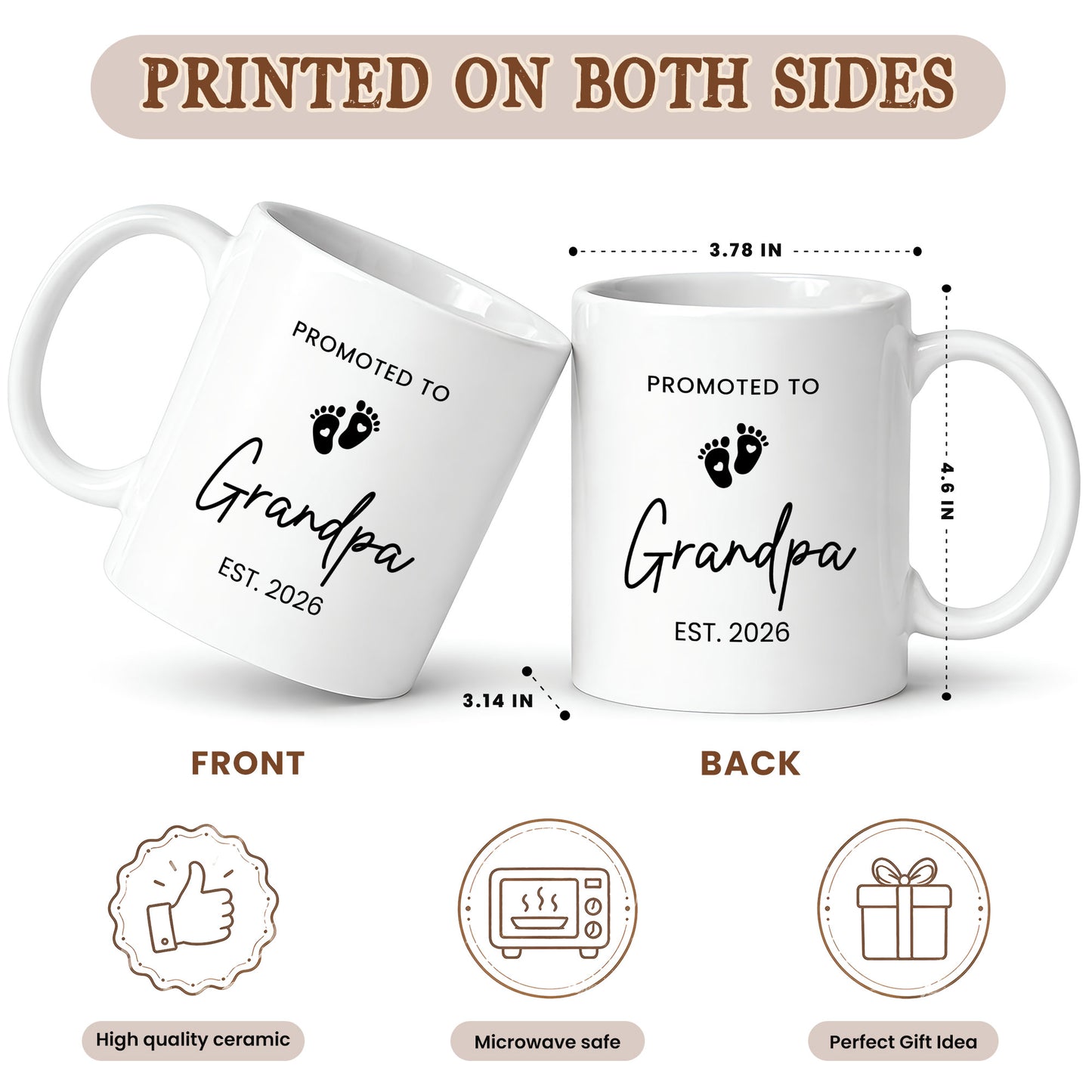 Personalized Grandma Grandpa Mug Set – Matching Coffee Mug Gift