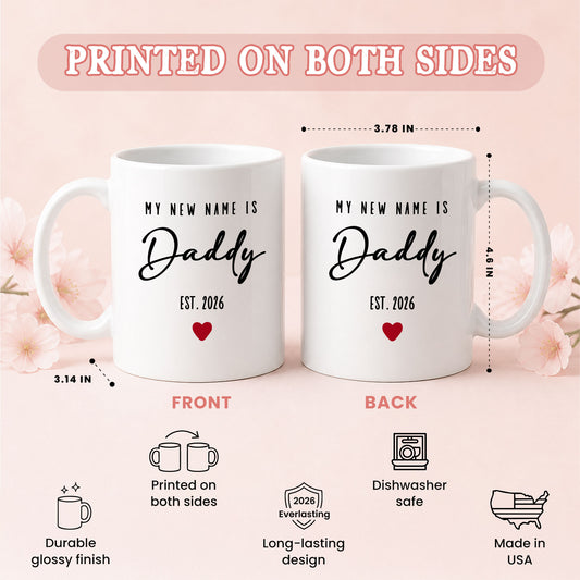 Personalized Mommy and Daddy Mug Set – Matching Coffee Mug Gift