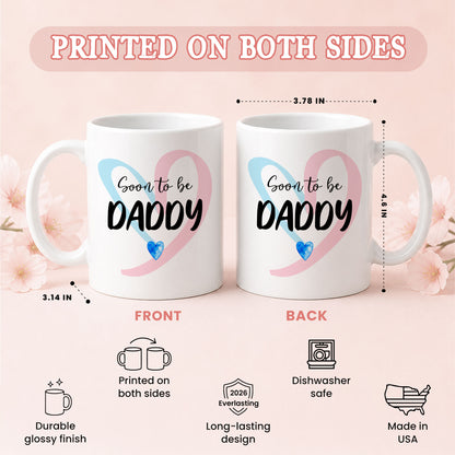 Personalized Mommy Daddy Mug Set – Matching Couple Coffee Mugs for New Parents