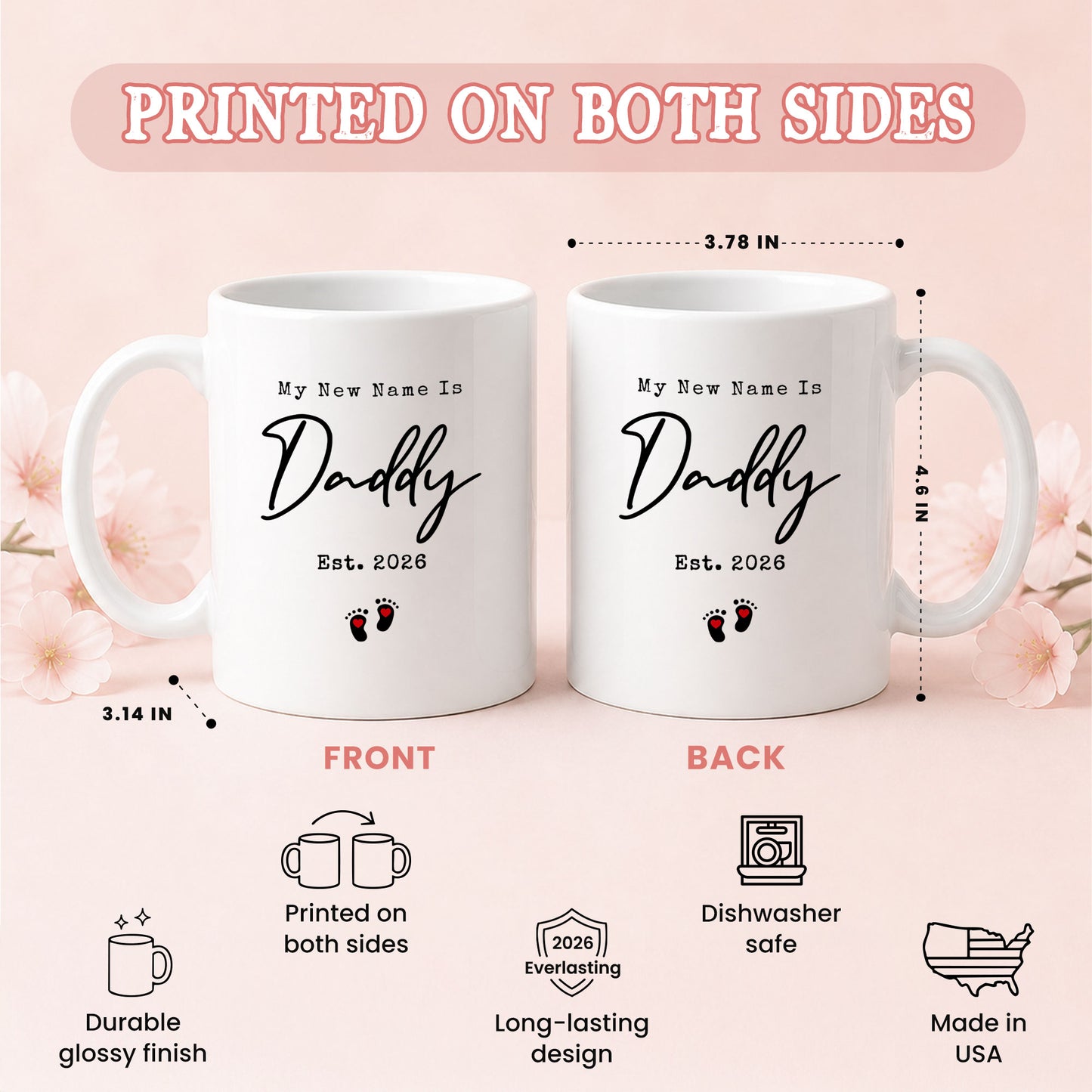 Personalized Mommy and Daddy Mug Set – Matching Coffee Mug Gift
