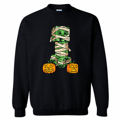 Skeleton Gamer Halloween Sweatshirt, Boys Pumpkin Gaming Shirt, Funny Halloween Gift