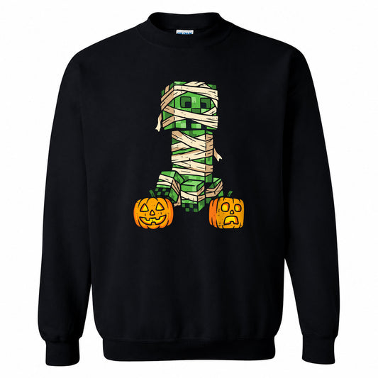 Skeleton Gamer Halloween Sweatshirt, Boys Pumpkin Gaming Shirt, Funny Halloween Gift