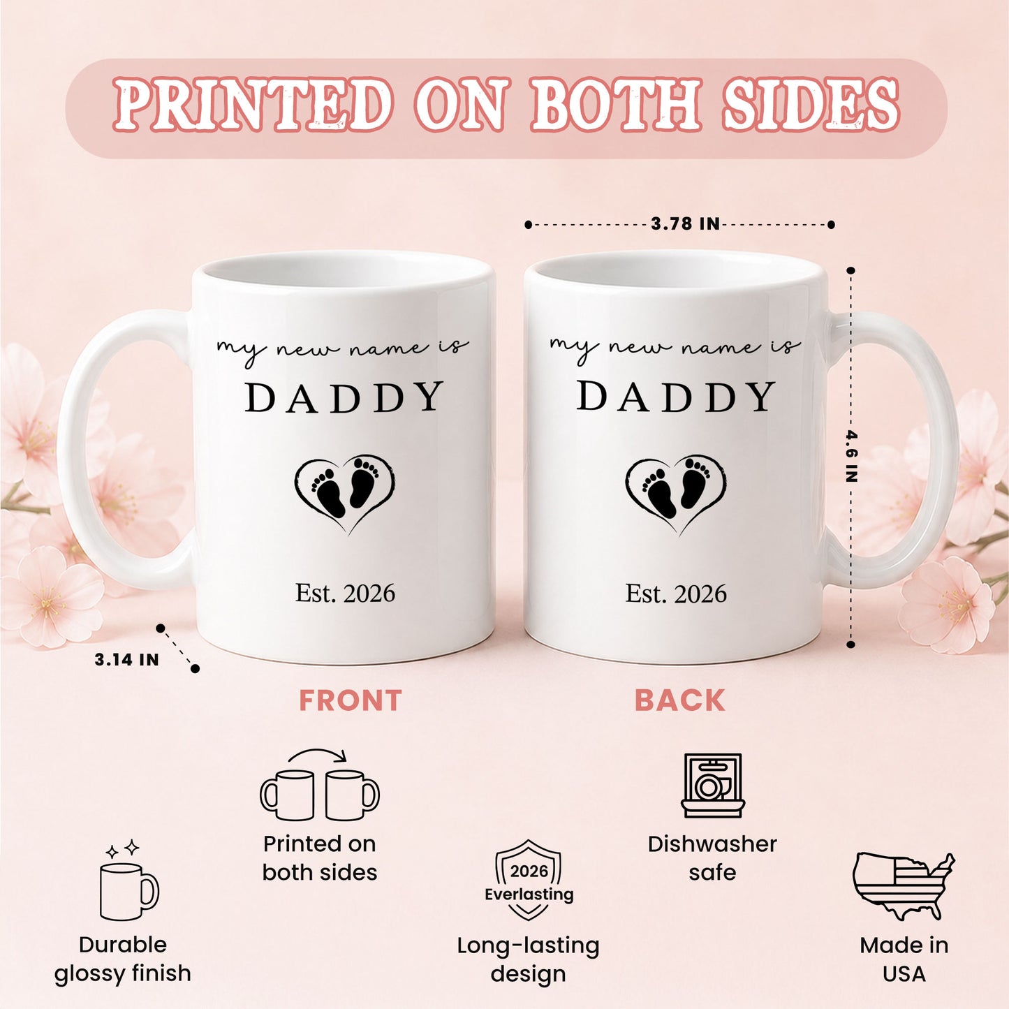Personalized Mommy and Daddy Mug Set – Matching Coffee Mug Gift