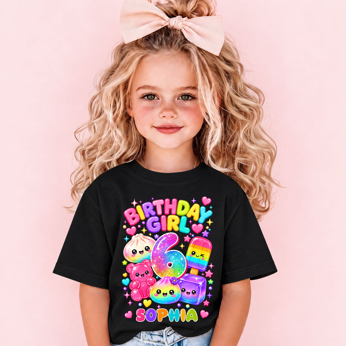 Personalized Dumpling Squish Birthday T-Shirt, Custom Squish Party Shirt For Kid, Birthday Girl Graphic Tee