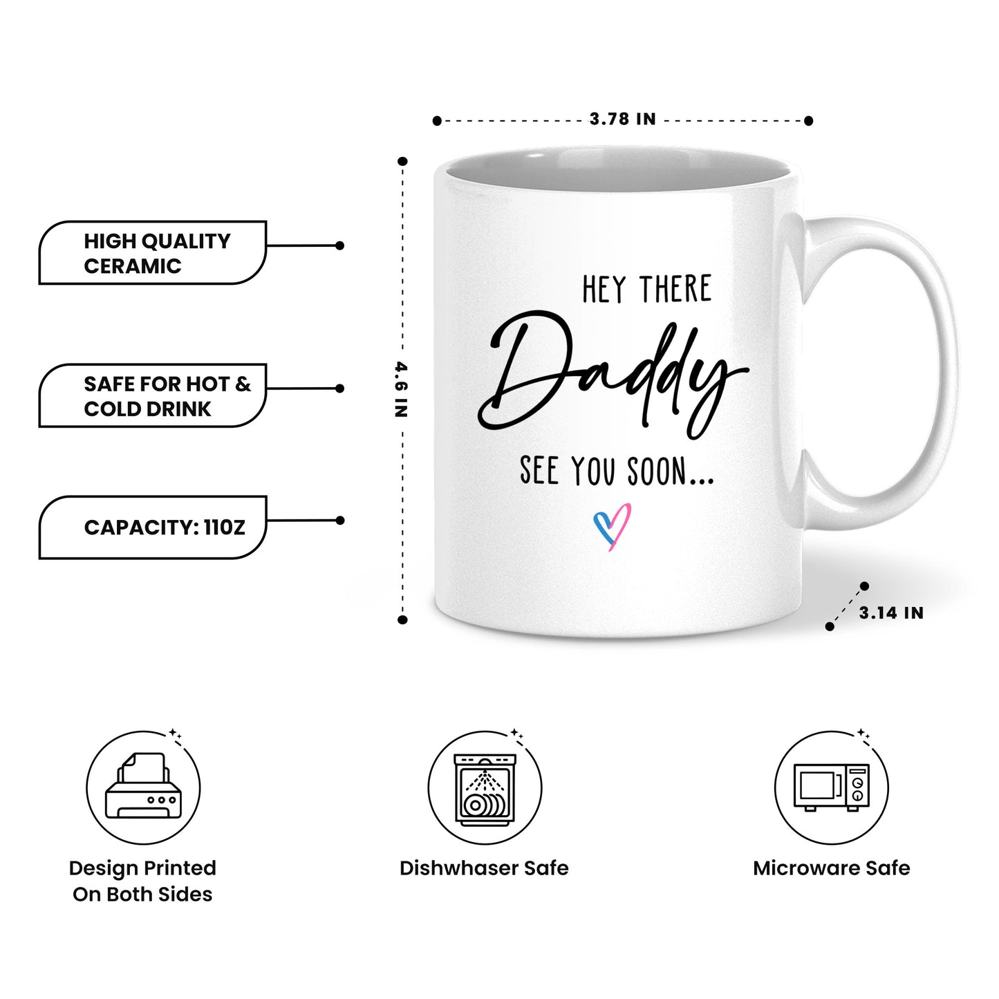 Personalized Daddy Mug – Custom Coffee Mug Gift for Dad