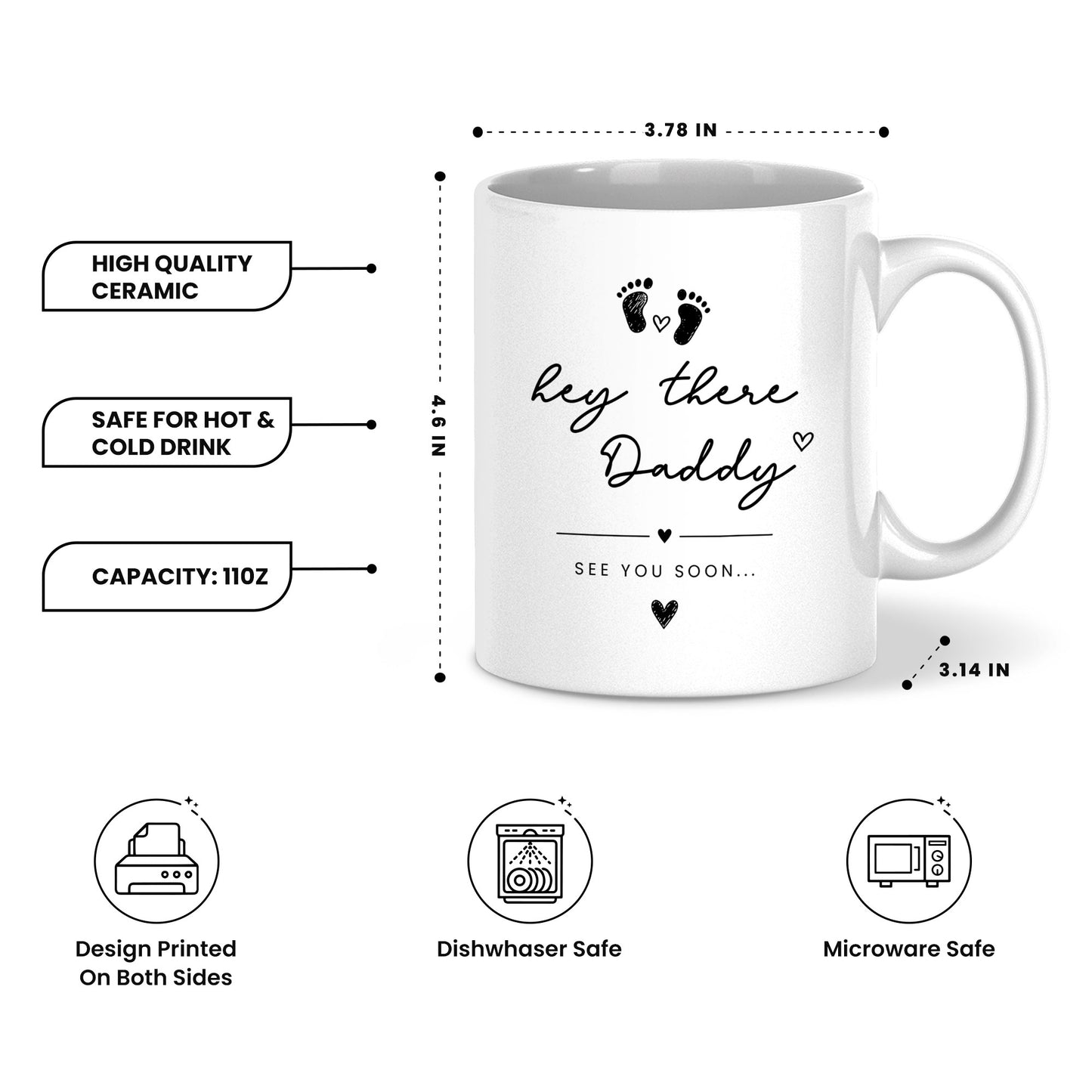 Personalized Daddy Mug – Custom Coffee Mug Gift for Dad