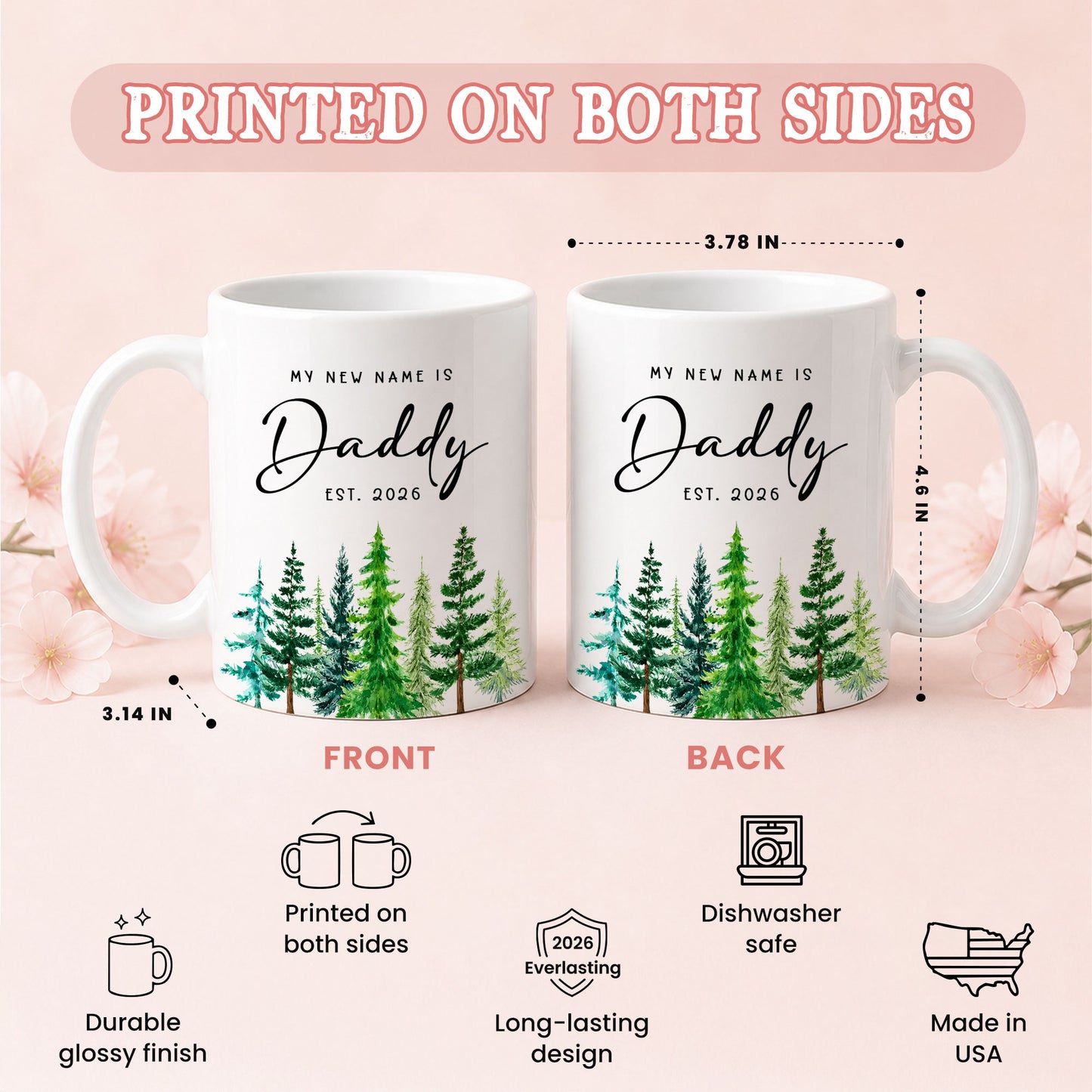 Personalized Mommy and Daddy Mug Set – Matching Coffee Mug Gift