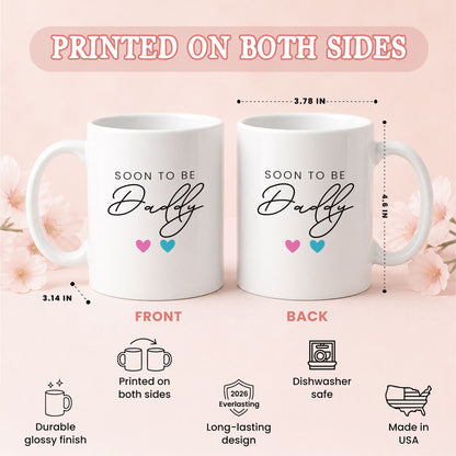 Personalized Mommy Daddy Mug Set – Matching Couple Coffee Mugs for New Parents