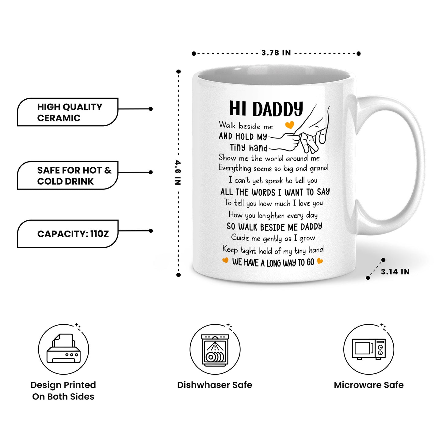 Personalized Daddy Mug – Custom Father’s Day Coffee Mug Gift