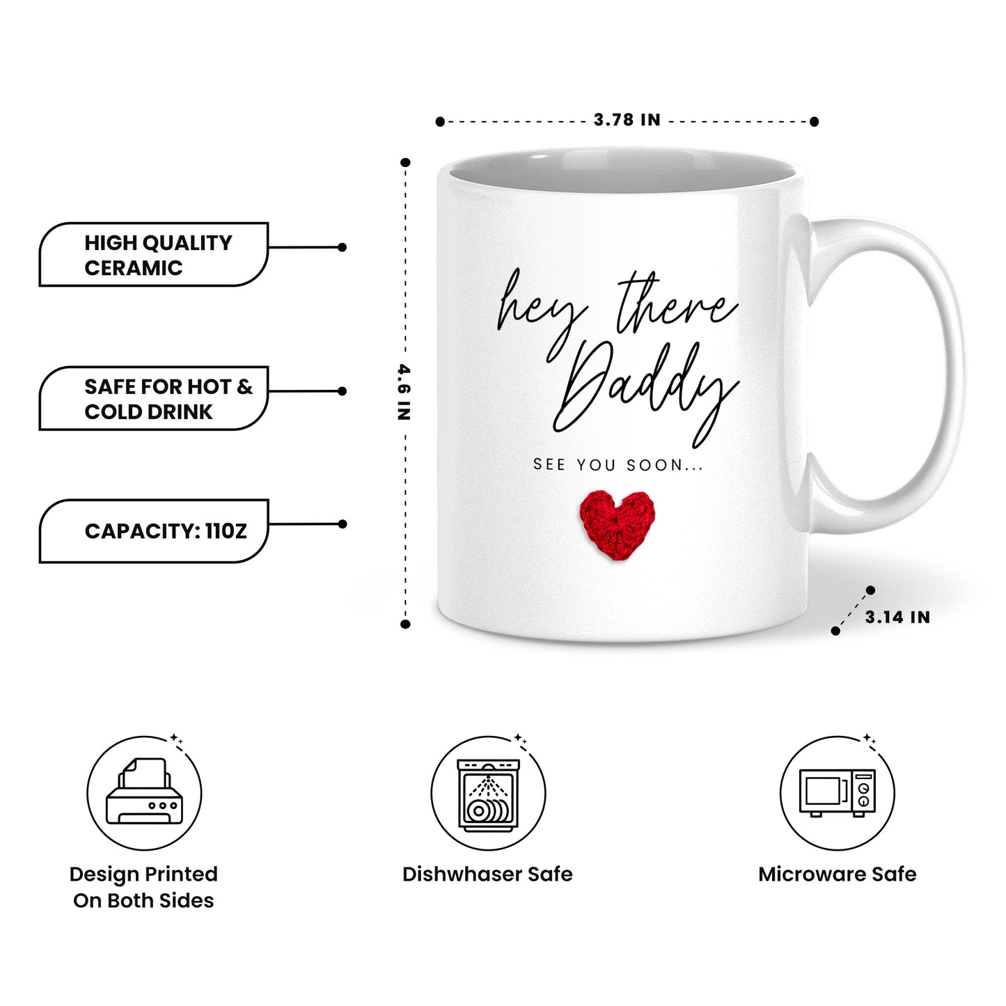 Personalized Daddy Mug – Custom Coffee Mug Gift for Dad