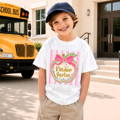 Personalized Striped Back to School Shirt for Kids Teachers – Custom Name & Grade Tee for Pre-K to 8th Grade Students, First Day Outfit