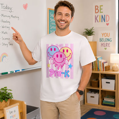 Personalized Striped Back to School Shirt for Kids Teachers – Custom Name & Grade Tee for Pre-K to 8th Grade Students, First Day Outfit