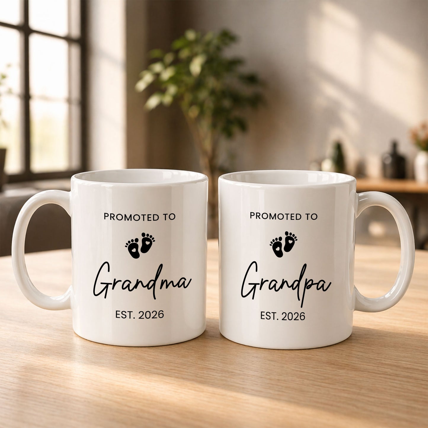 Personalized Grandma Grandpa Mug Set – Matching Coffee Mug Gift