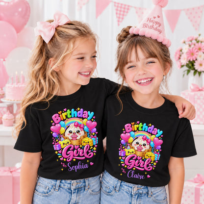 Personalized Dumpling Squish Birthday T-Shirt, Custom Squish Party Shirt For Kid, Birthday Girl Graphic Tee