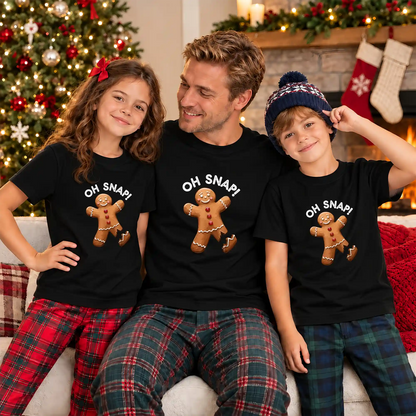 Funny Gingerbread Christmas Sweatshirt, Oh Snap Holiday Graphic Tee, Christmas Gift