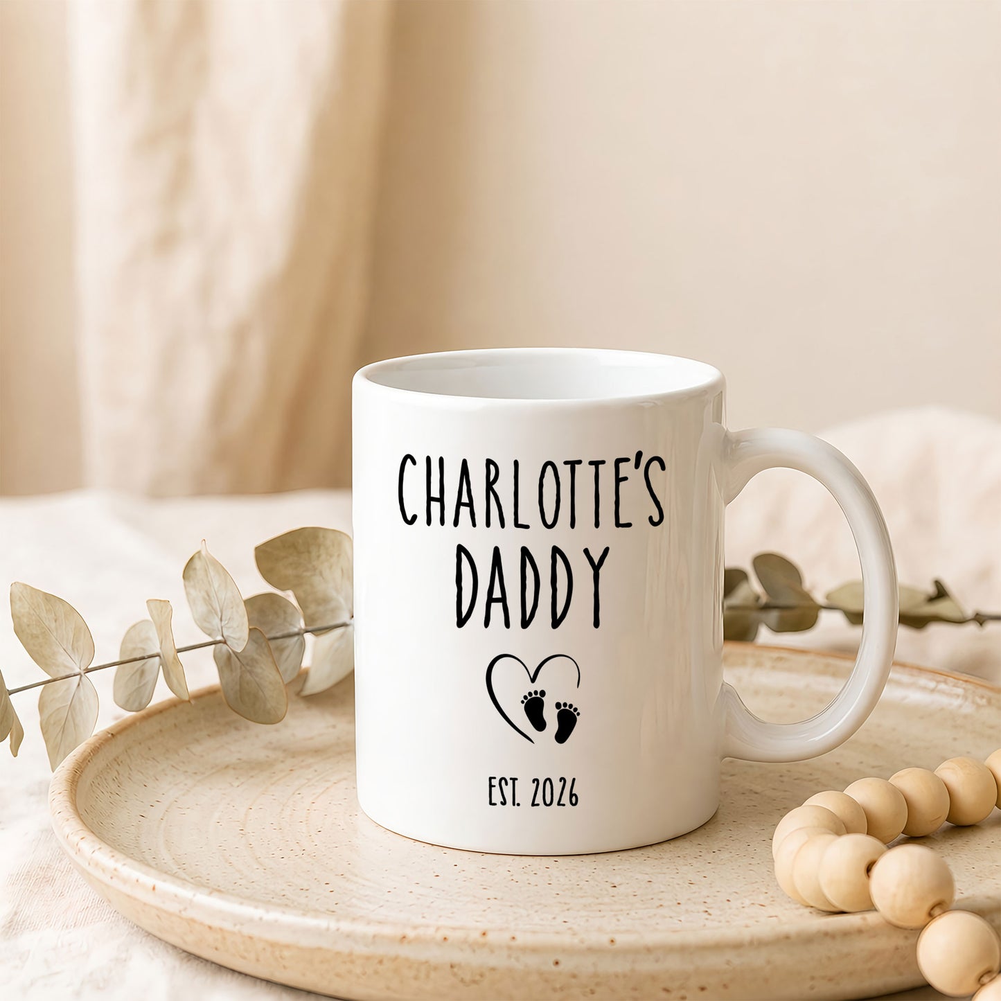 Personalized Daddy Mug – Custom Name Coffee Mug Gift for Dad