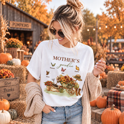 Personalized Grandma Thanksgiving Sweatshirt, Custom Family Name Grandma’s Garden Floral Autumn Family Gift