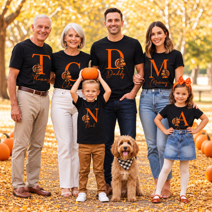 Personalized Matching Family Thanksgiving Shirt, Custom Name, Friendsgiving Crew, Thanksgiving Gift For Family, Friends
