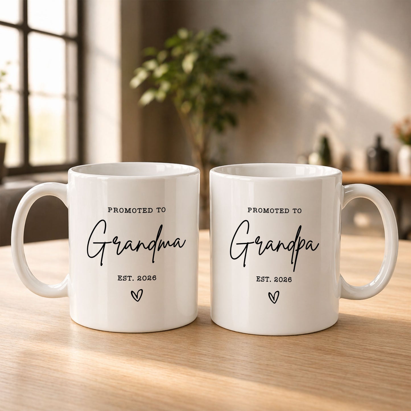 Personalized Grandma Grandpa Mug Set – Matching Coffee Mug Gift