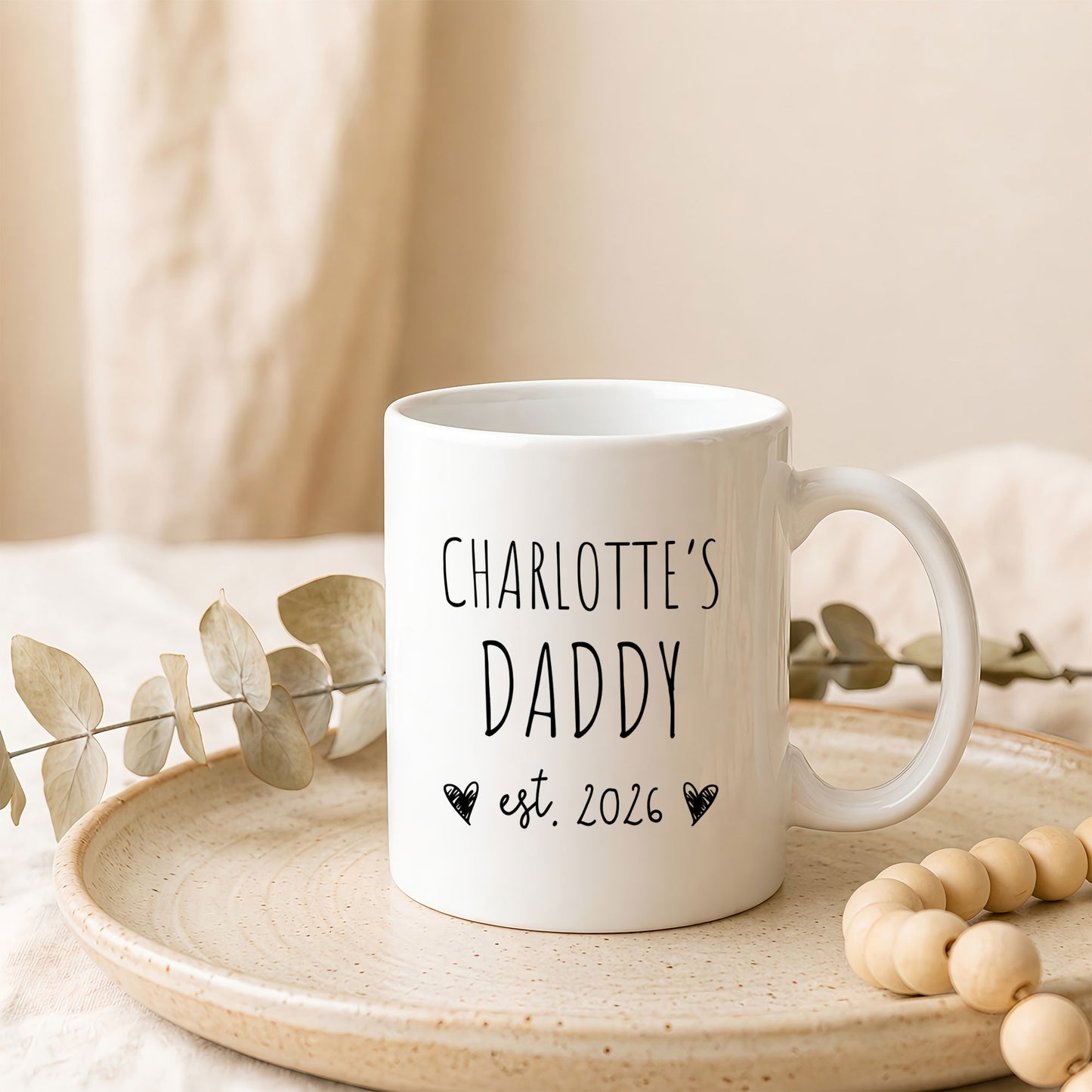 Personalized Daddy Mug – Custom Name Coffee Mug Gift for Dad