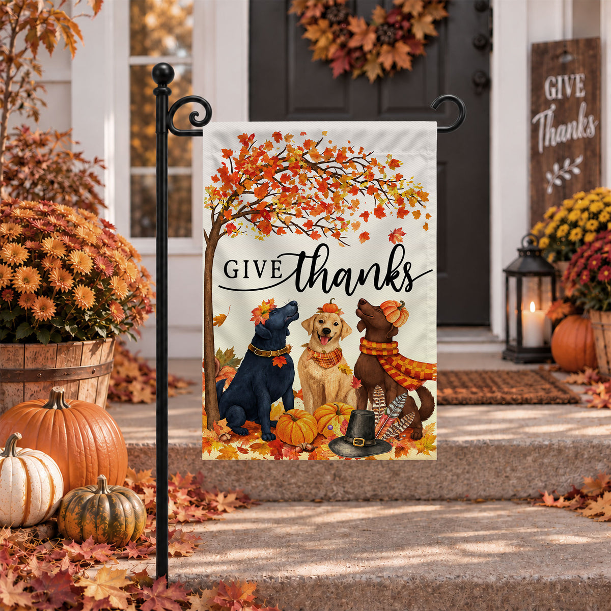Hello Fall Garden Flag, Welcome Truck Happy Fall Ya'll Floral Pumpkin Outdoor Decor Gift For Family