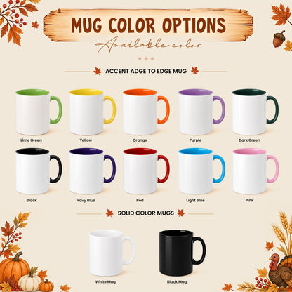 Personalized Grandma’s Garden Mug, Custom Grandkids, Thanksgiving Autumn Gift For Grandma