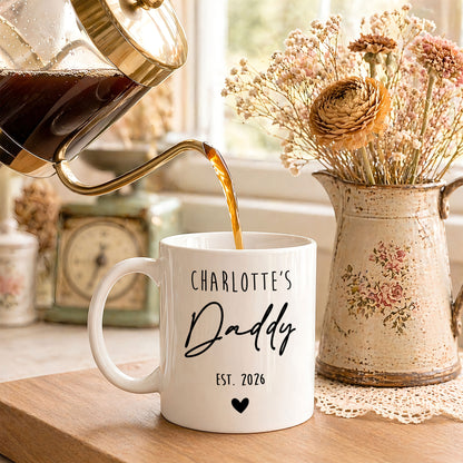 Personalized Daddy Mug – Custom Name Coffee Mug Gift for Dad