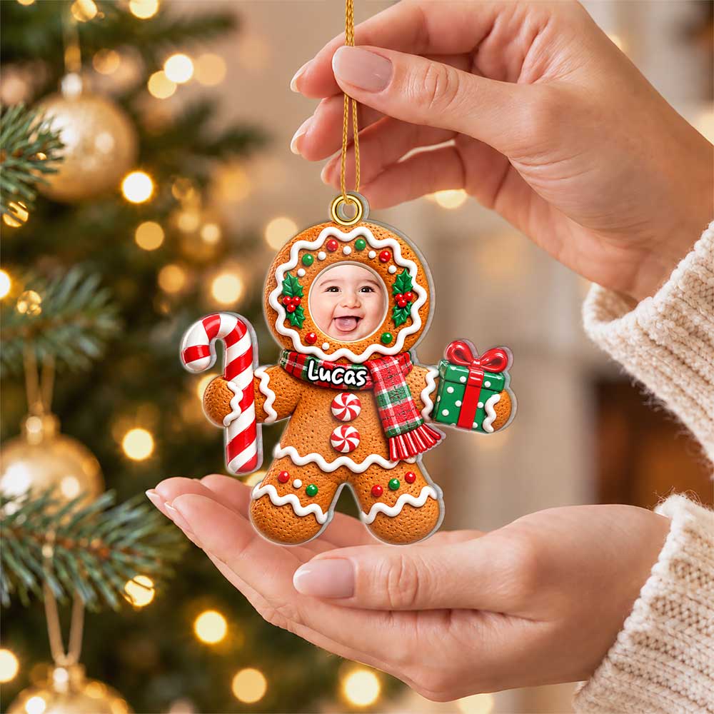 Personalized Custom Shape Acrylic Ornament - Custom Baby Photo Ornament - Baby's First Christmas Gift