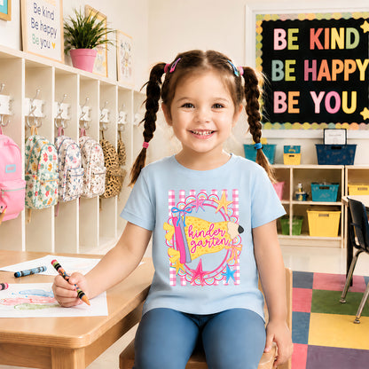 Personalized Back to School Shirt – Custom Name & Grade Preppy Striped Pennant Flag Color Tee for Teachers & Students, Pre-K to 8th Grade Outfit