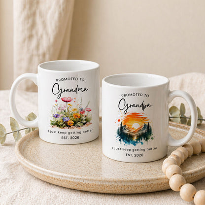 World’s Best Grandma Grandpa Mug Set – Personalized Coffee Cups
