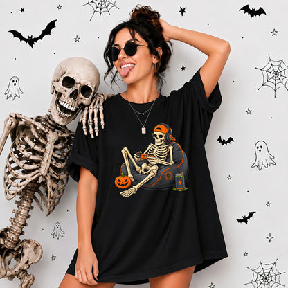 Skeleton Gamer Halloween Sweatshirt, Boys Pumpkin Gaming Shirt, Funny Halloween Gift