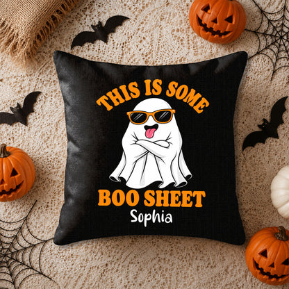 Personalized Halloween Ghost Pillow, This Is Some Boo Sheet Ghost Cushion, Cute Halloween Home Decor, Halloween Gif