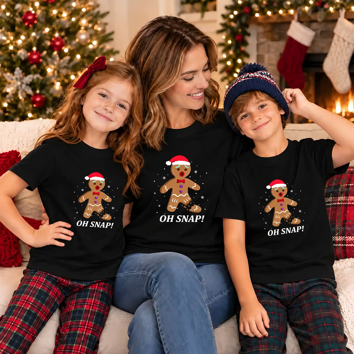Funny Gingerbread Christmas Sweatshirt, Oh Snap Holiday Graphic Tee, Christmas Gift