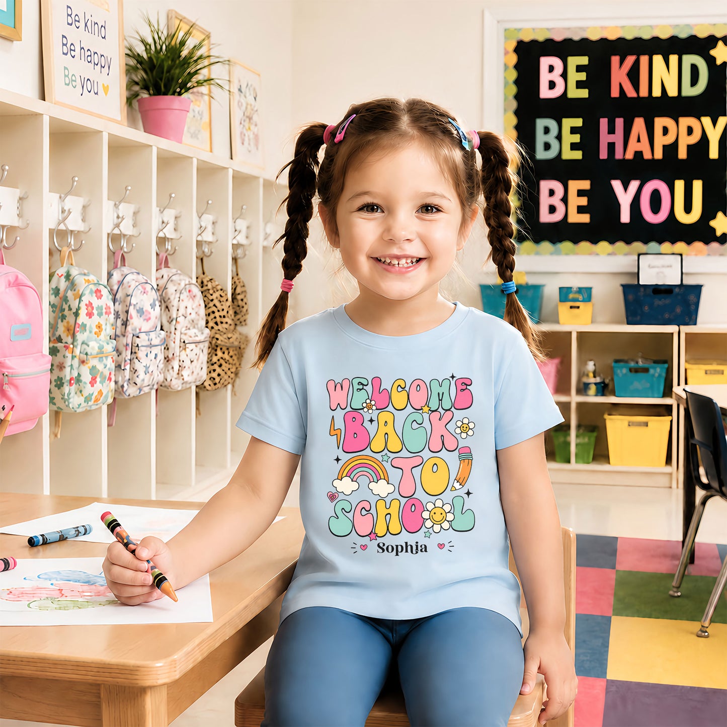 Personalized Welcome Back to School Teacher Student Shirt, Custom Name Back to School T-Shirt, First Day of School Gift Tee