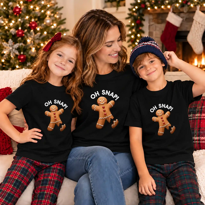Funny Gingerbread Christmas Sweatshirt, Oh Snap Holiday Graphic Tee, Christmas Gift
