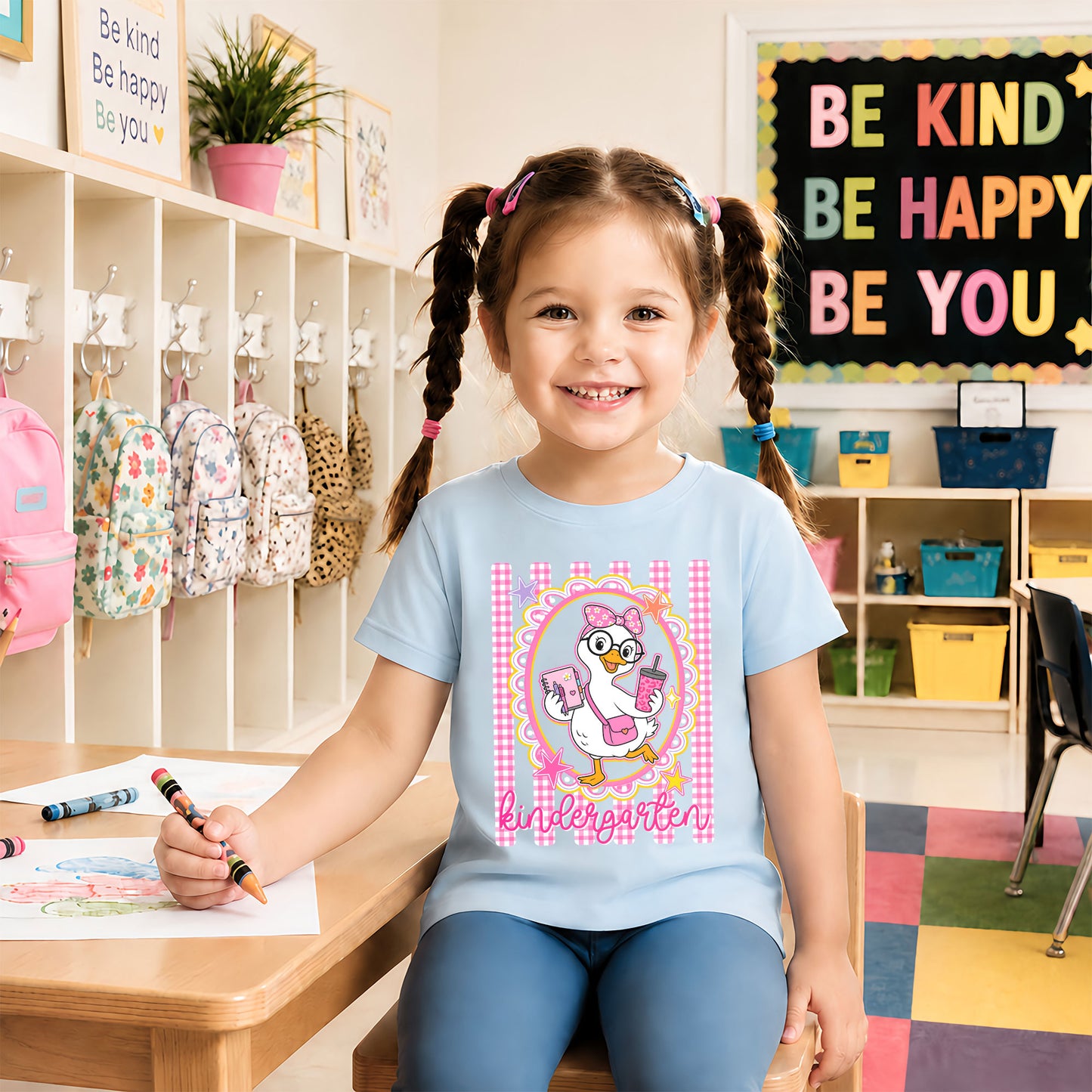 Personalized Back to School Shirt – Custom Name & Grade Preppy Striped Pennant Flag Color Tee for Teachers & Students, Pre-K to 8th Grade Outfit