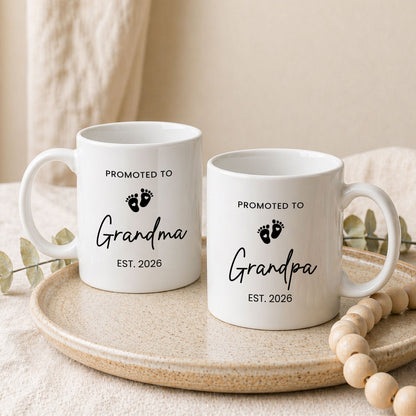 Personalized Grandma Grandpa Mug Set – Matching Coffee Mug Gift