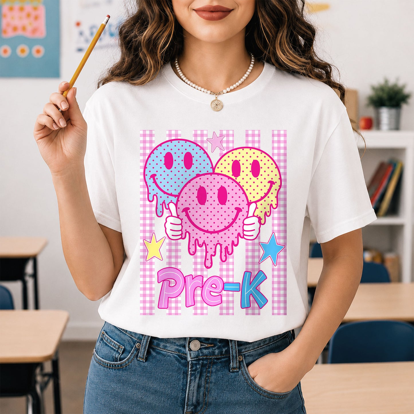 Personalized Striped Back to School Shirt for Kids Teachers – Custom Name & Grade Tee for Pre-K to 8th Grade Students, First Day Outfit