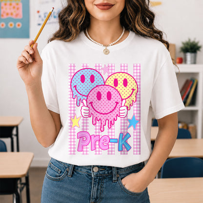 Personalized Striped Back to School Shirt for Kids Teachers – Custom Name & Grade Tee for Pre-K to 8th Grade Students, First Day Outfit