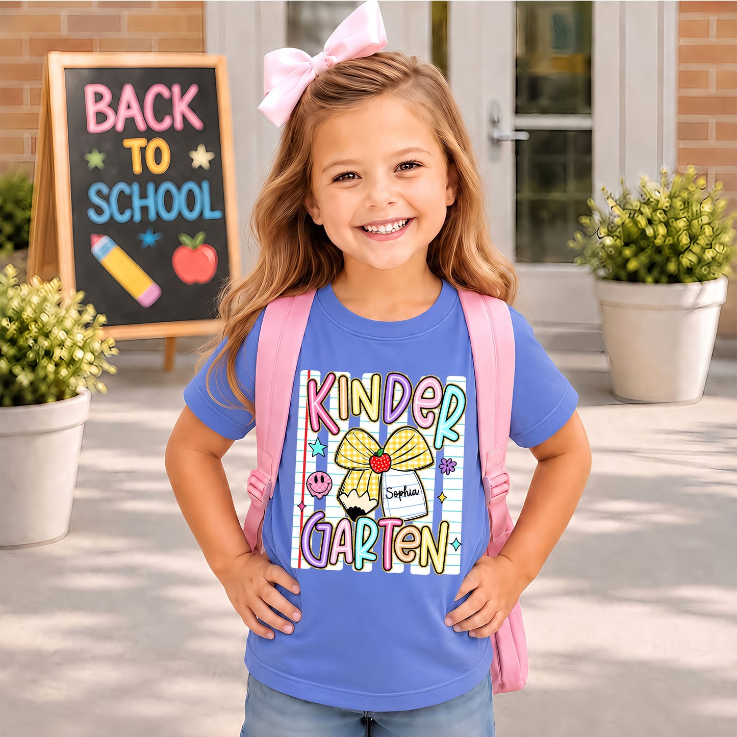 Personalized Striped Back to School Shirt for Kids Teachers – Custom Name & Grade Tee for Pre-K to 8th Grade Students, First Day Outfit