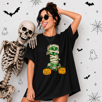 Skeleton Gamer Halloween Sweatshirt, Boys Pumpkin Gaming Shirt, Funny Halloween Gift