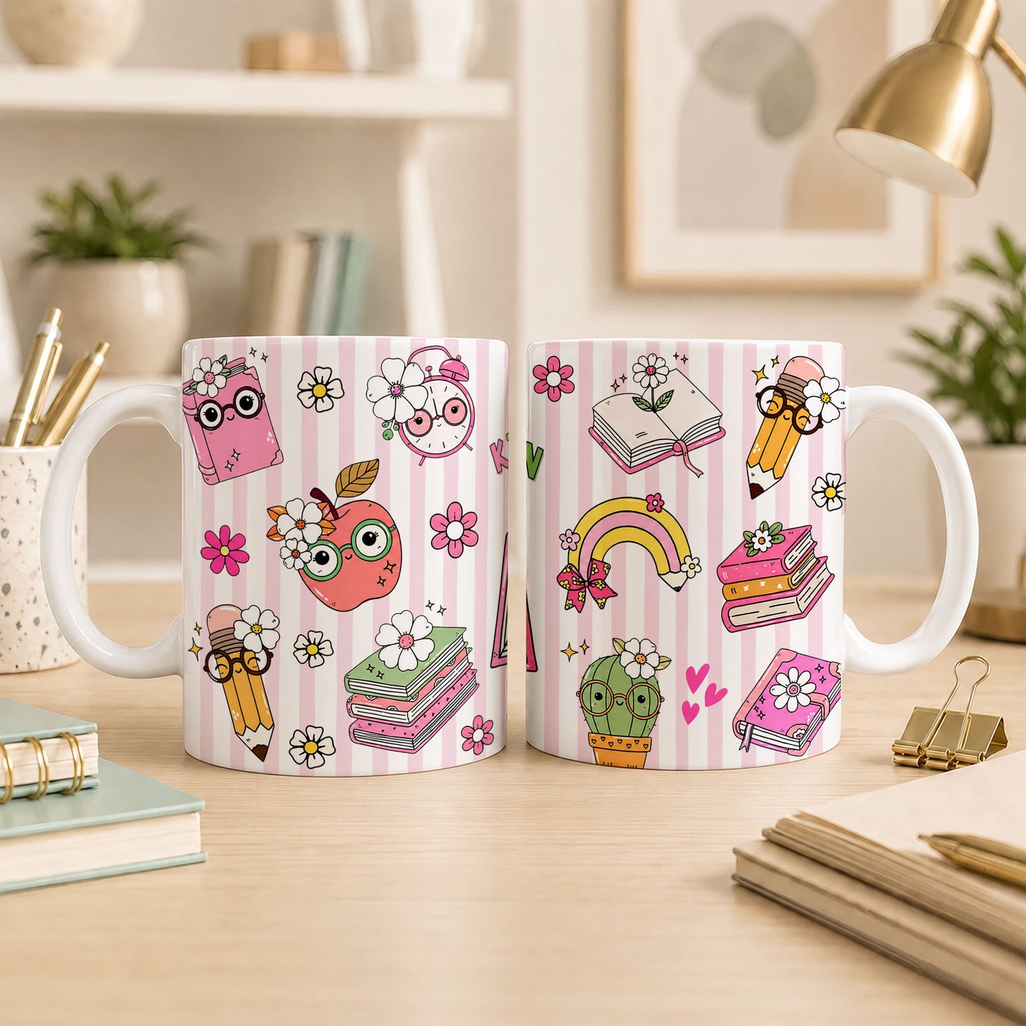 Personalized Hello Kindergarten Mug with Custom Grade & Name, Cute Goose School Coffee Mug, First Day of School Gift for Kids Students