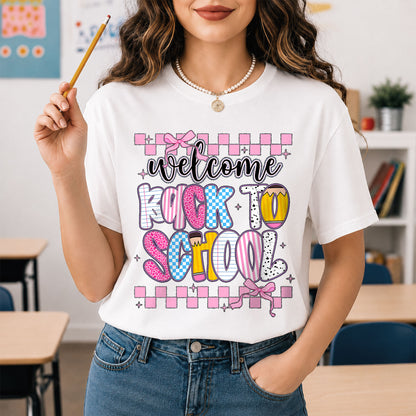 Personalized Welcome Back to School Teacher Student Shirt, Custom Name Back to School T-Shirt, First Day of School Gift Tee